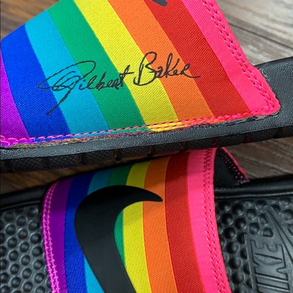 NIKE BENASSI JDI BETRUE Black/Black-Multi-Color - Picture 2 of 16